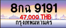ขายทะเบียน 8กฉ 9191