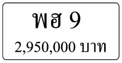 ขายทะเบียน พฮ 9