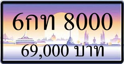 ขายทะเบียน 6กท 8000