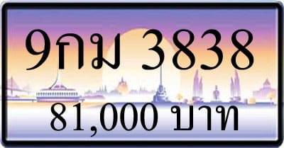 ขายทะเบียน 9กม 3838