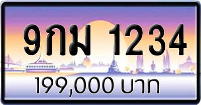 ขายทะเบียน 9กม 1234