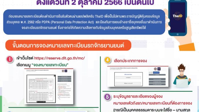 การจองทะเบียนรถมอเตอร์ไซค์ ออนไลน์ ผ่านเวปไซต์ ง่ายมากๆ
