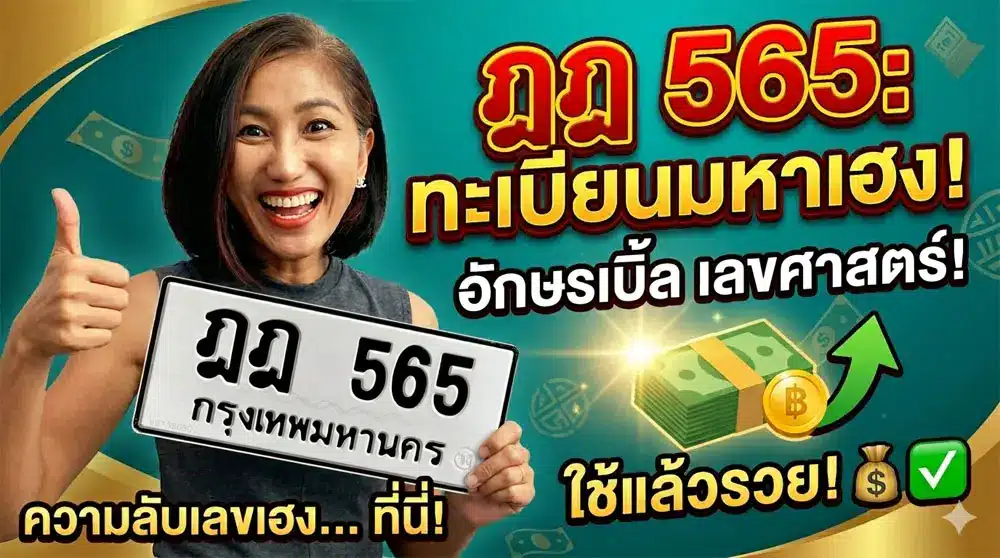 ทะเบียน 565 ความหมาย: เปิดเผยพลังเลขมงคล หนุนนำสติปัญญา โชคลาภ และความสุขมั่นคง 1 ทะเบียน 565 ความหมาย
