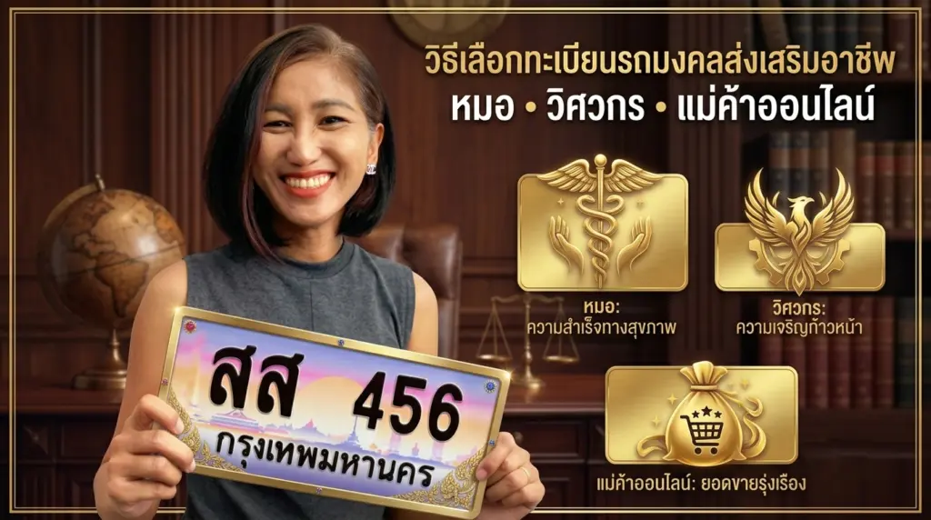 ไม่ใช่แค่เลขกาลกิณี! วิธีเลือกเลขทะเบียนรถให้ 'ส่งเสริมอาชีพ' เฉพาะทาง เสริมดวงปังแบบเจาะลึก 1 วิธีเลือกทะเบียนรถมงคลส่งเสริมอาชีพ หมอ-วิศวกร-แม่ค้าออนไลน์
